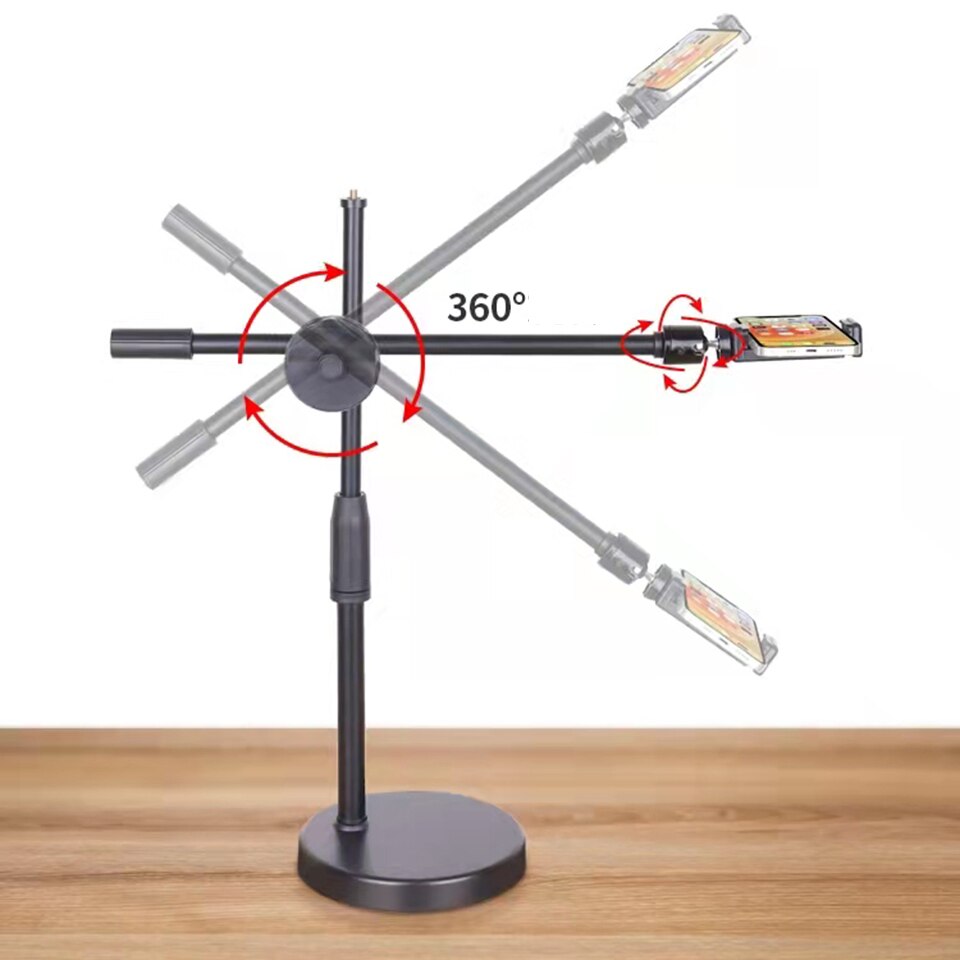 Overhead Stativ mit Ring Licht Tisch Tabletop Schießen Stehen Stative mit praktisch Halfter Boom Arm für Nagel Kunst Fotografie