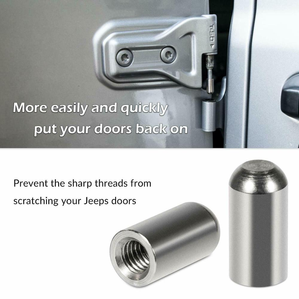 17pcs/Set Door Pin Guides &amp; Door Bushing Removal Tool For Jeep Wrangler JK JL Stainless Steel Door Hinge Pin Bolts Guides Liners