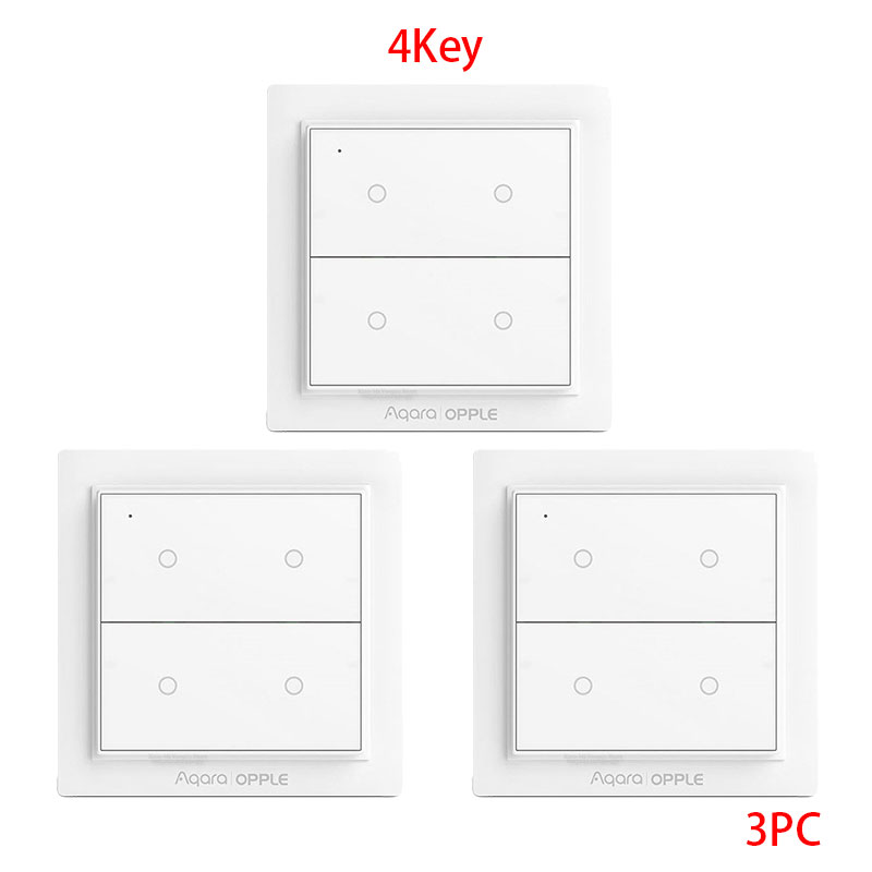 Original Aqara Opple Wireless Switch Zigbee 3.0 Smart Light Switch 2/4/6 Buttons APP Remote Control For Apple Homekit Mijia APP: 3PC-4Key