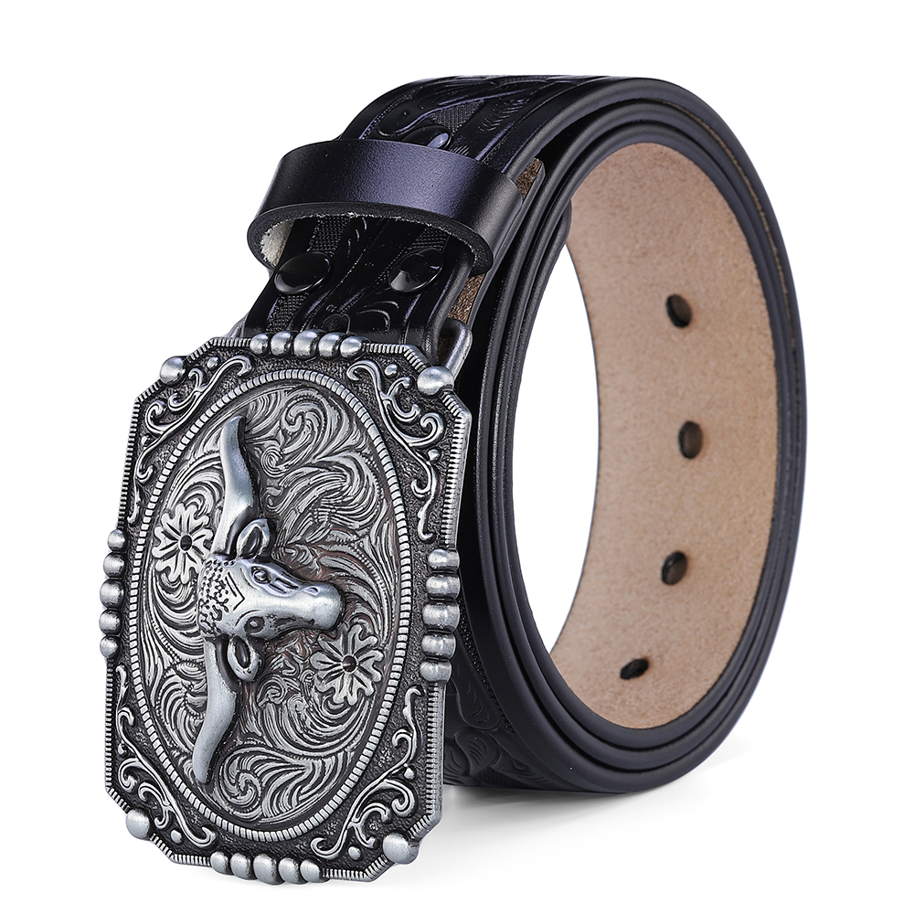 Cinto ocidental masculino cintos de couro genuíno para homens mulheres cowboy cowgirl grandes letras fivela ouro masculino cintos longo preto marrom qualidade: Vermelho / 130 cm
