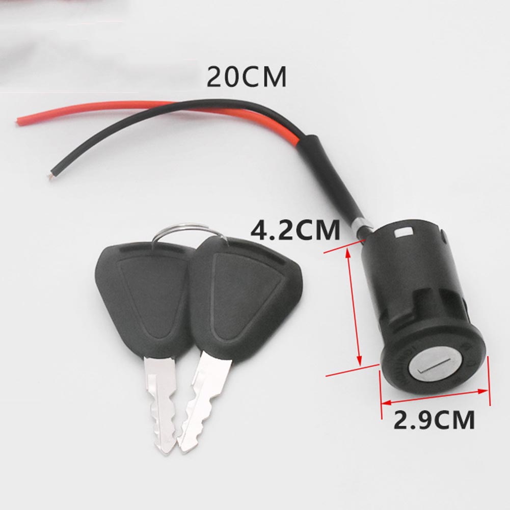 Contactschakelaar Sleutel Power Lock Elektrische Fiets Fietsen Draagbare Stofdichte Fietsonderdelen Voor Elektrische Scooter Met 2 Sleutels Onderdelen: Licht Groen