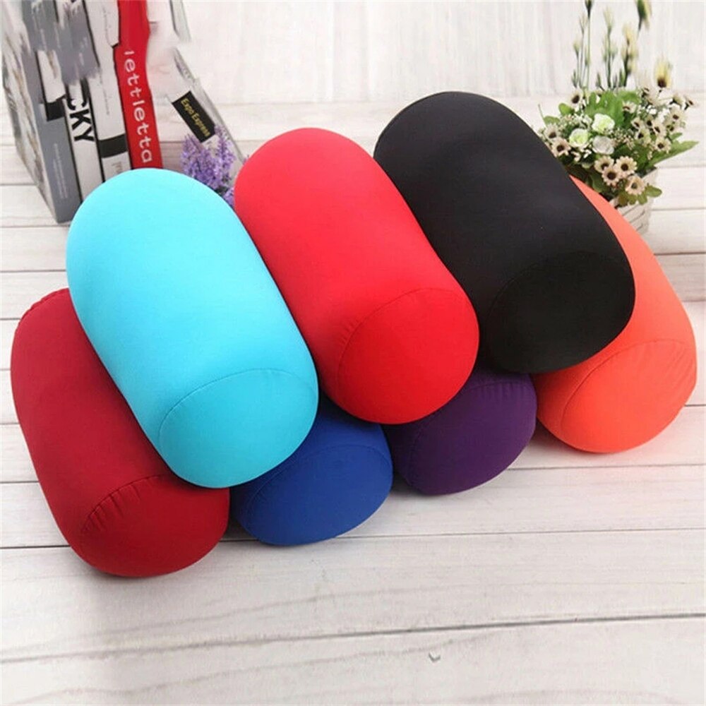 Cylindrical Pillow Micro Mini Back Cushion Roll Body Pillows Head Convenient Travel Back Pillow for Bed Living Room Sofa Decor