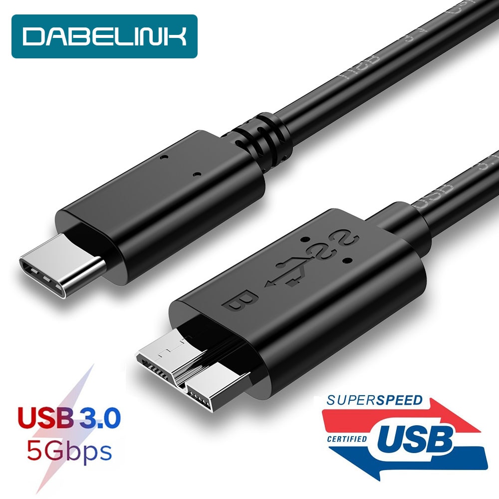 Micro B Usb C 3.0 Kabel 5Gbps Externe Harde Schijf Disk Hdd Kabel Voor Samsung S5 Note3 Toshiba Wd seagate Hdd Data USB3.1 Kabels