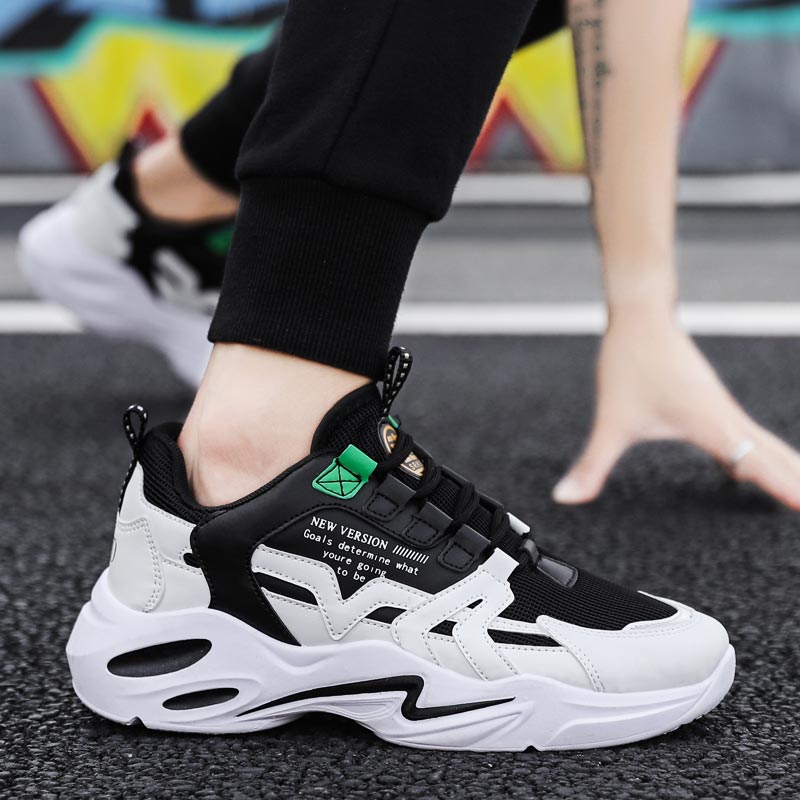 Platform Summer Men's Sport Shoes Tennis Man Sports To Run Shoes Men Sneakers Male Trainers White Orange Chausure Jogging E-463