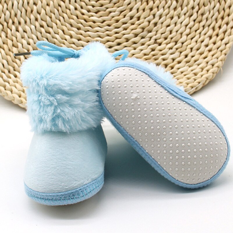 Sweet Baby Winter Snow Boots Anti Slip Thick Warm Baby Girls First Walkers Soft Sole Infant Toddler Footwear Shoes