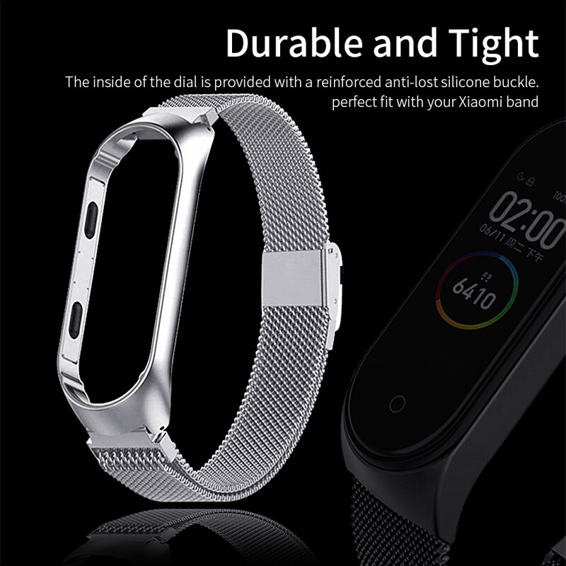 Rvs Pols Bandjes Voor Xiao Mi Mi Band 3 4 Metalen Horloge Band Smart Armband Voor Mi Band 4 3 Riem Vervangbare Horloge Bandjes