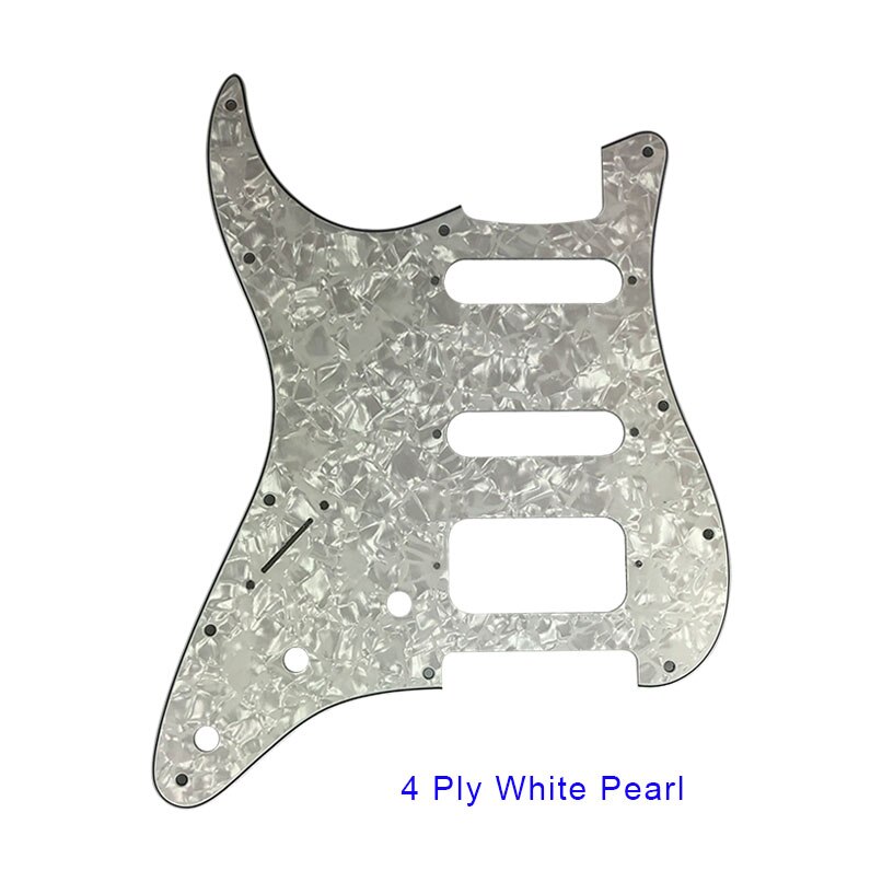 Gitardeler - for usa\mexico fd venstrehendt stratocaster 72 ' 11 skruehull standard humbucker hss gitar plekterbrett skrapeplate: Lys gul