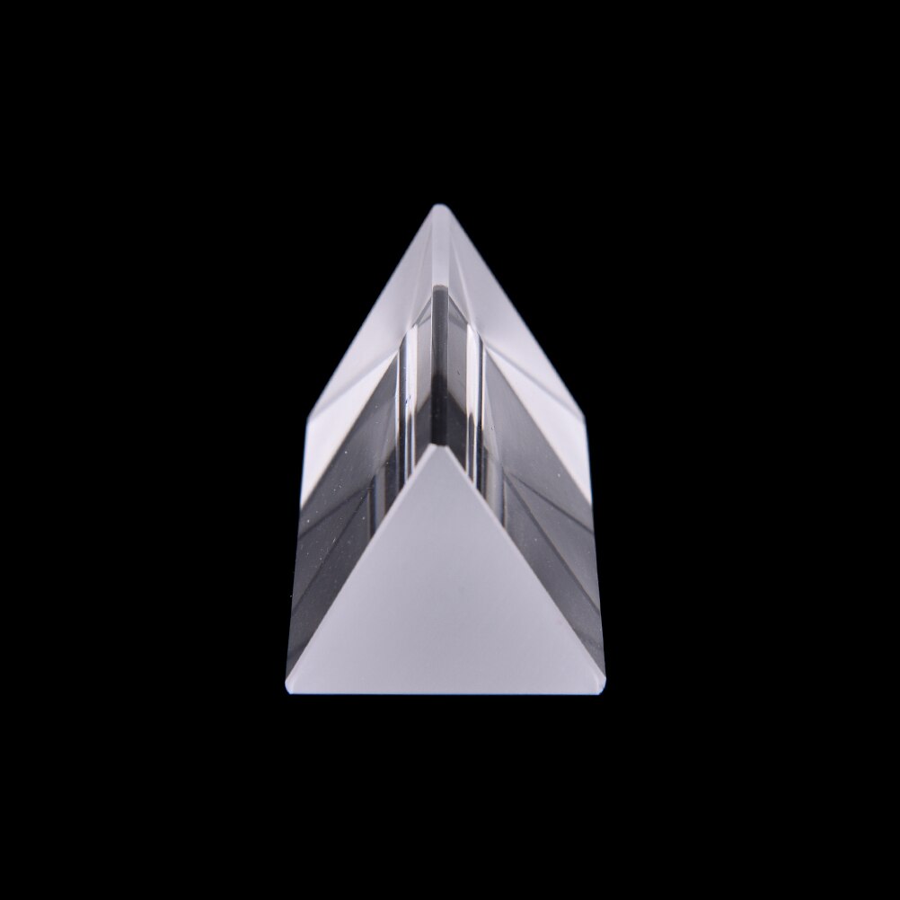 Prismas triangulares de 5 cm para enseñanza de vidrio óptico, Prisma óptico de espectro de luz de Triple física para experimentos de física