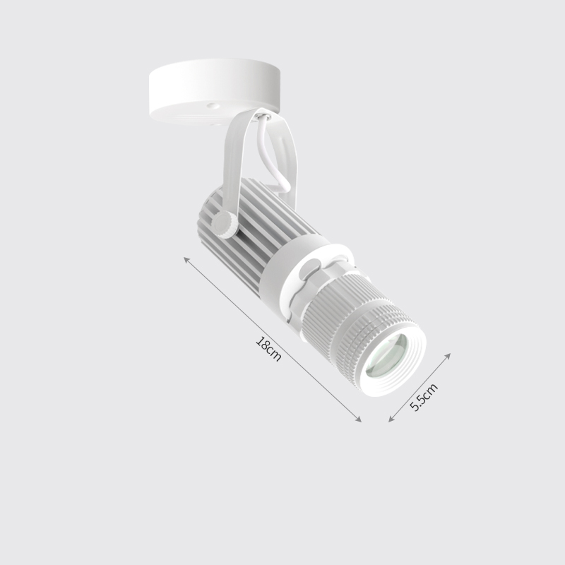 Focos LED con Zoom para escenario, proyector con logotipo de enfoque, luces de techo industriales para empresa, restaurante, tienda y boda: Rojo / Castaño
