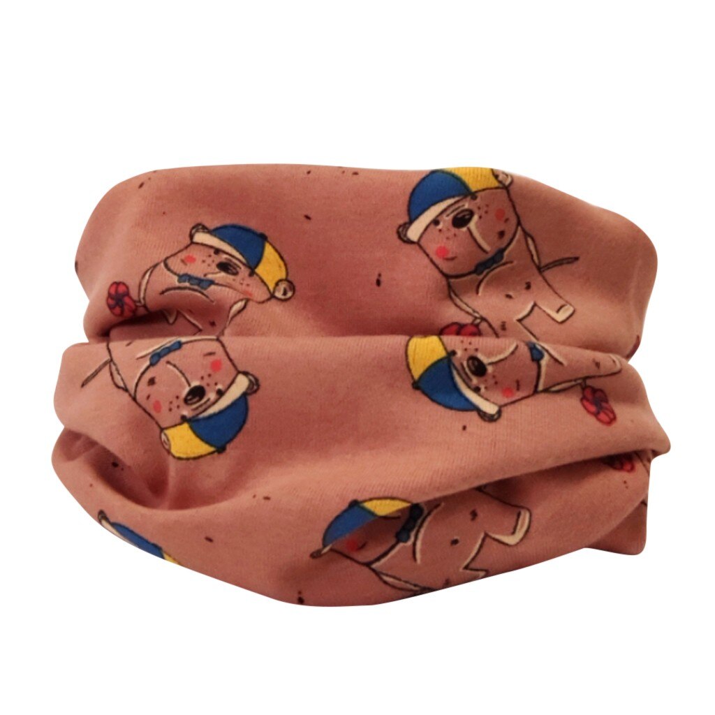 Spring Autumn Winter Children Warm Scarf For 0-10 Years Old Kids Boy Girl Neck Collar Baby Cartoon Scarves Warm Collar: Pink