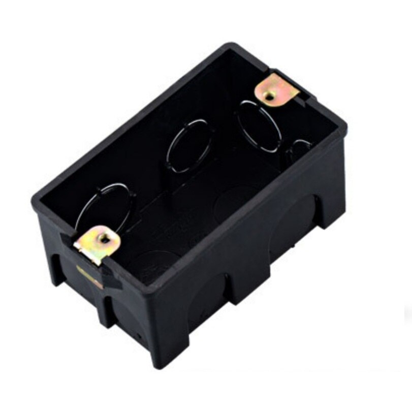 118*72mm Wall Mounted Junction Box voor Dimmer Lichtschakelaar Black Installatie Box voor ONS standaard