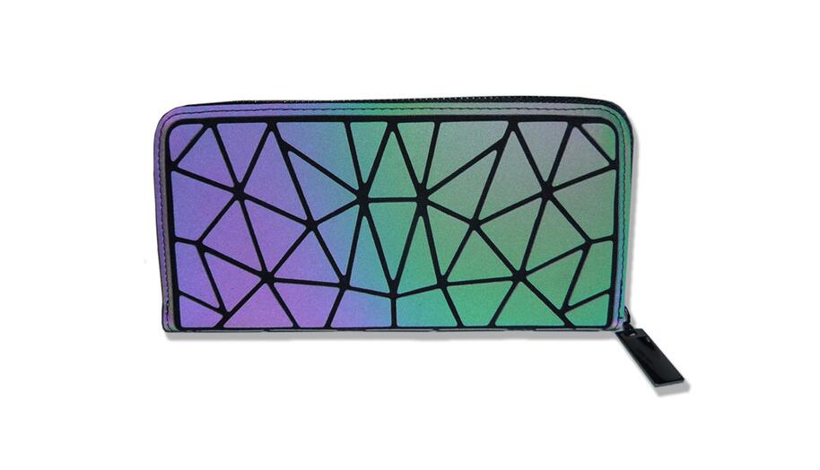 Maelove Vrouwen Lange Portemonnee Geometrische Lichtgevende portemonnee Vrouwelijke Min Clutch Bags Wallet Purse Kaarthouder bag