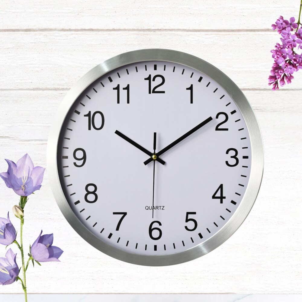 1Pc Electronic Wall Clock Retro Wall Hanging Clock LED Wall Clock for Home Store Without Battery (White)