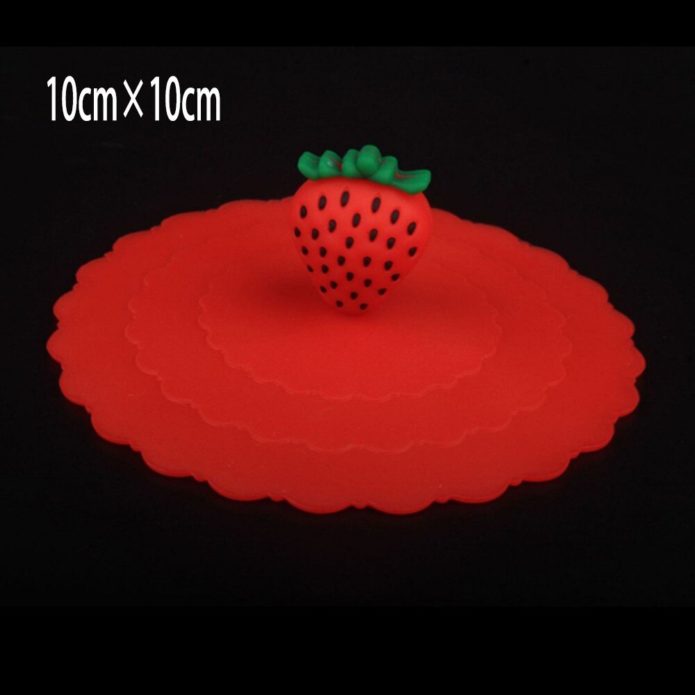 1Pc Silicone Anti-Stofafzuiging Mok Cup Cover Cartoon Fruit Thee Koffie Deksel Cap Verjaardagsfeestje Keuken eetkamer Decoratie: 8