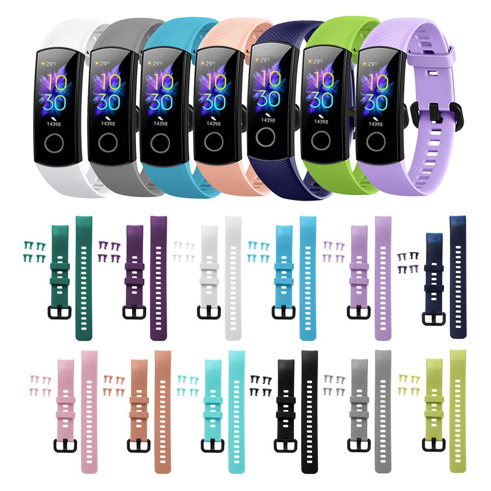 For Honor Band 5 4 Soft Silicone Watch Band Replacement Strap Colorful Sports Wristbands Classic