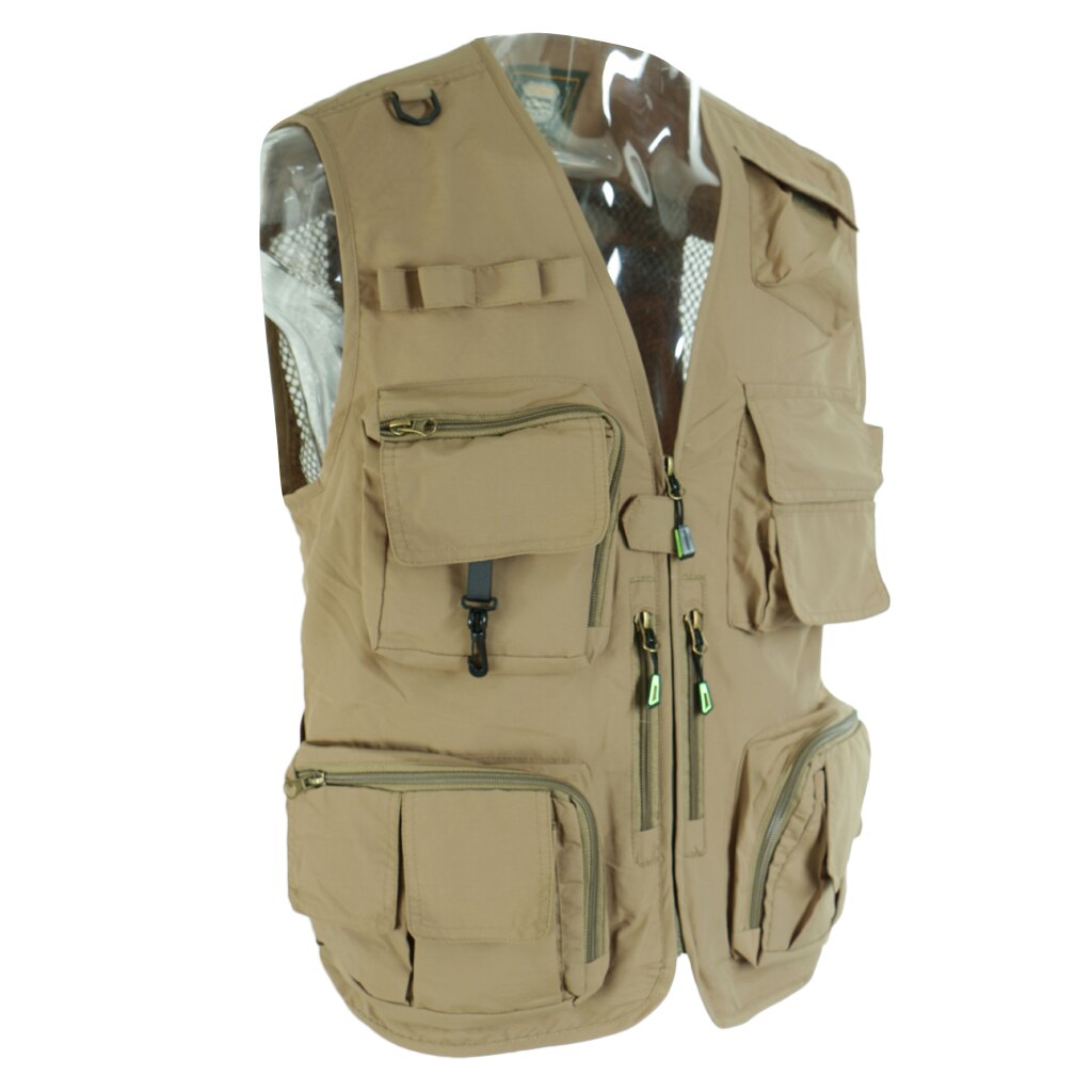 Multi Pocket Vest Vissen Fotografie Outdoor Reiziger Vest Jas Gemaakt Van Katoen Fiber Lichtgewicht Duurzaam Te Gebruiken