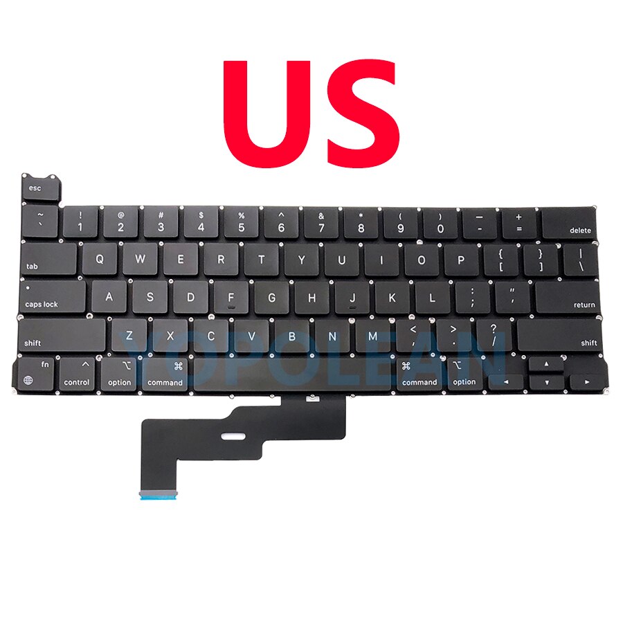 Nowa klawiatura A2338 dla Macbook Pro Retina 13 &quot;M1 A2338 wymiana klawiatury laptopa US UK ES FR RU DE PT układ 2020 rok
