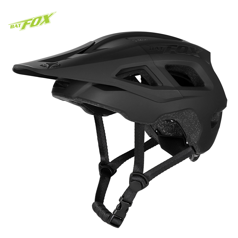 BATFOX casque de cyclisme intégralement moulé VTT visière casque de vélo hommes femmes casco bicicletas hombre vtt casques: M / Gris foncé