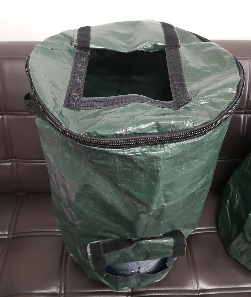 Garden leaf collect Waste Tools Compost Bag PE plastic bag Planter Vegetable Planting Pot Gardening Container Storage Bag: with windows