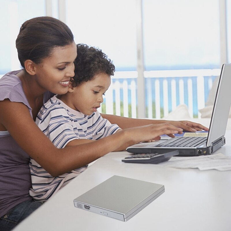 Externe cd dvd-speler usb 2.0 draagbare cd-speler brander voor laptop mac desktop imac windows vista