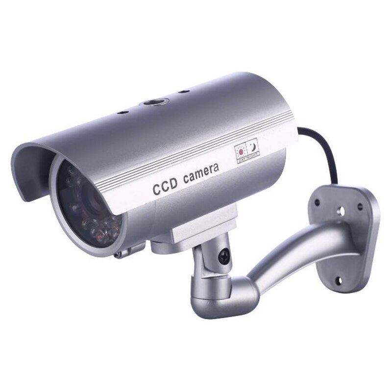 Dummy Security Surveillance Security CCTV Surveillance Camera Flashing Red LED Flash Light IR Outdoor Indoor Camera