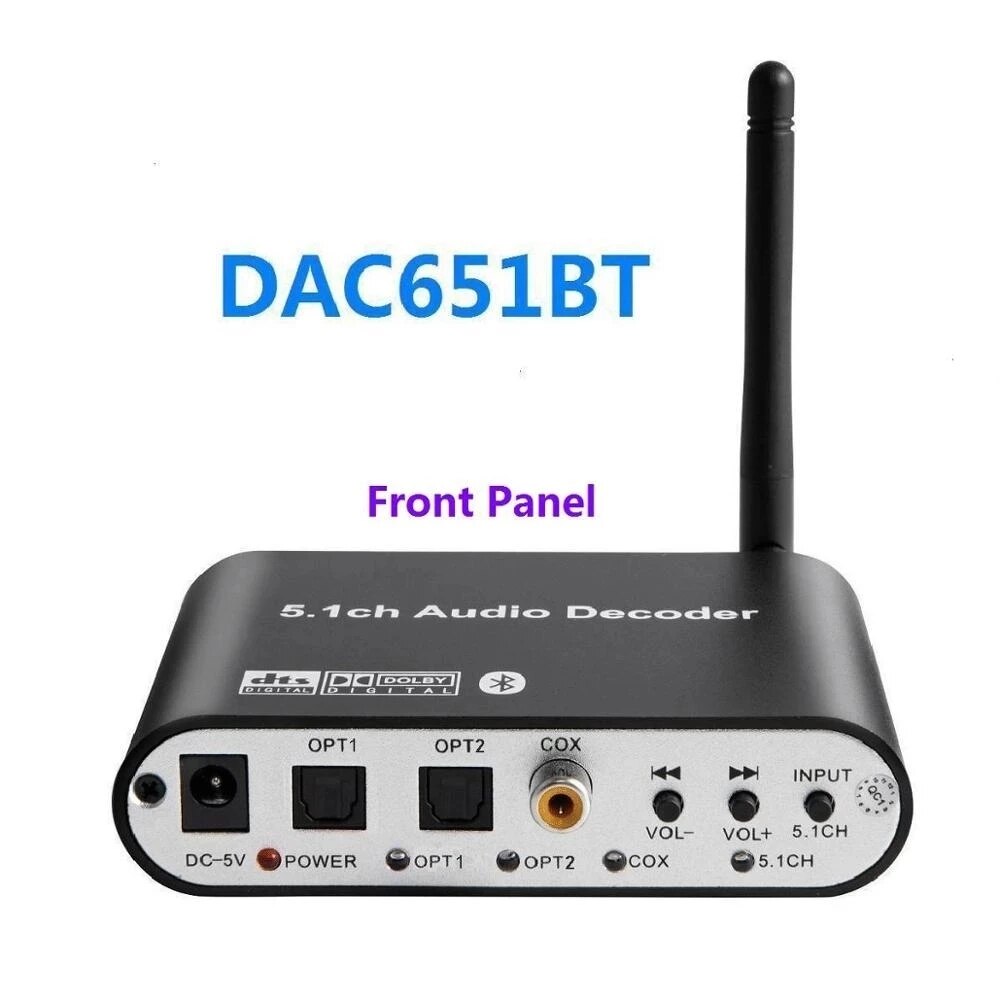 HDMI-Compatible ARC 5.1CH Audio Decoder Bluetooth-Compatible 5.0 Reciever DAC Optical Coaxial U play to 5.1ch DAC Converter DAC