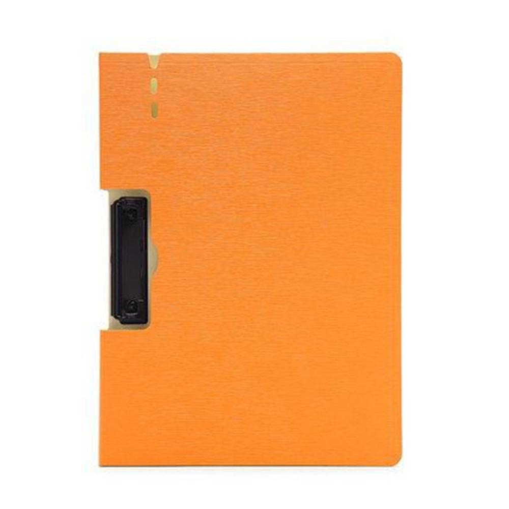 A4 plast clipboard bærbar arkivmappe clipboard med krog tegning skriveblok clip board kontorartikler elevpapir: Orange