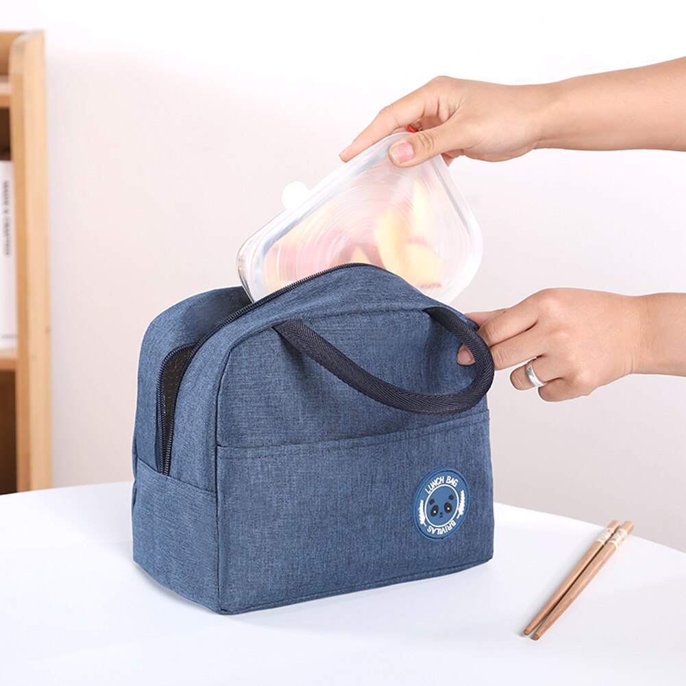 16 Styles Waterproof Lunch Bag Nylon Portable Zipper Thermal Oxford Lunch Bags For Women Convenient Lunch Box Tote Food Bags