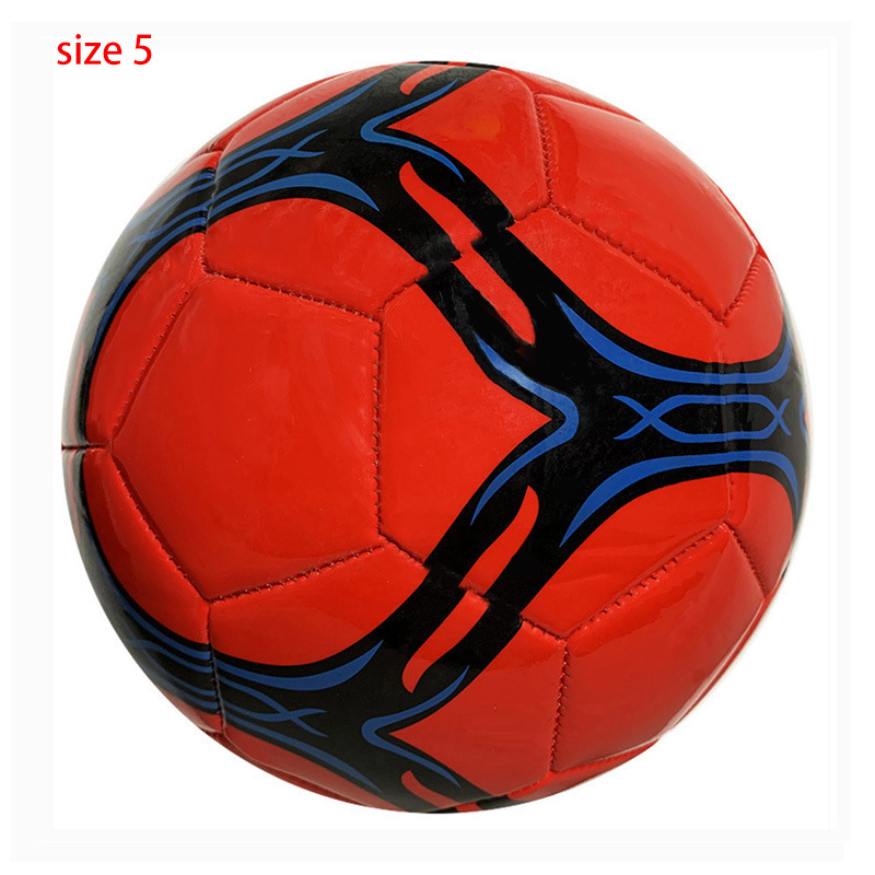 Soccer Ball Size 5 Size 4 Size 3 Football Sports Match Training League futbol foot ball: stripe red size 5