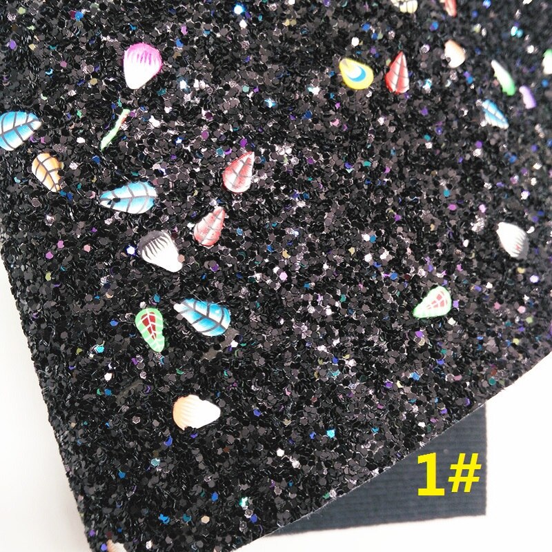 Black Glitter Leer, Stippen Gedrukt Glitter Stof, iriserende Synthetisch Leer Voor Boog A4 21X29Cm Twinkling Ming KM276