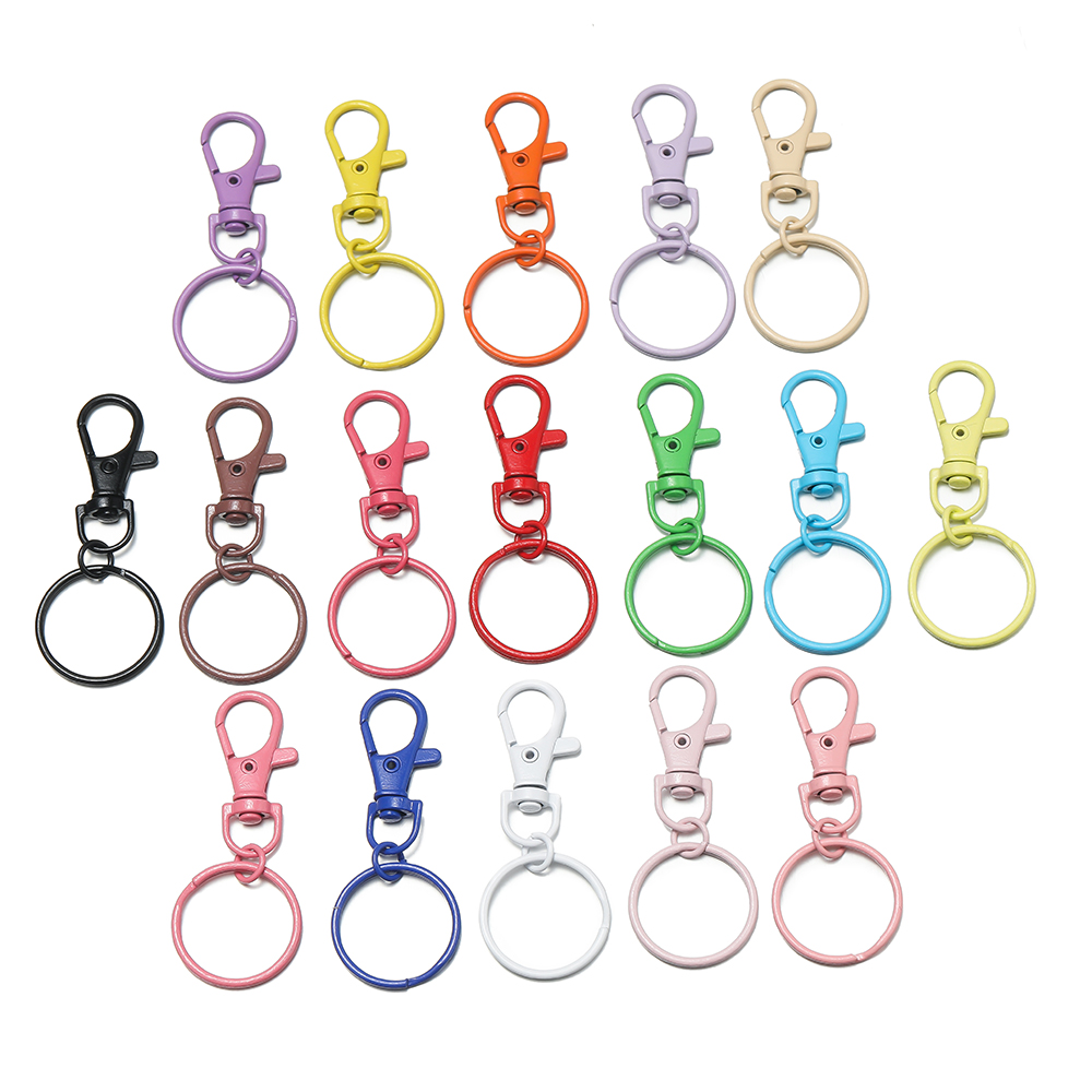 5/10pcs Multicolor Keyring Lobster Clasp Hooks With Adjustable Buckle For Making Keychain DIY Bags Doll Hook Jewelry Accessories