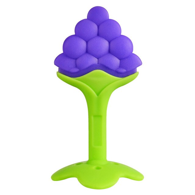 1Pcs Trekken Bijtring Banaan Veiligheid Bpa Gratis Food Grade Siliconen Fruit Baby Baby Kids Tandenborstel Speelgoed Baby Kauwen: Licht Groen