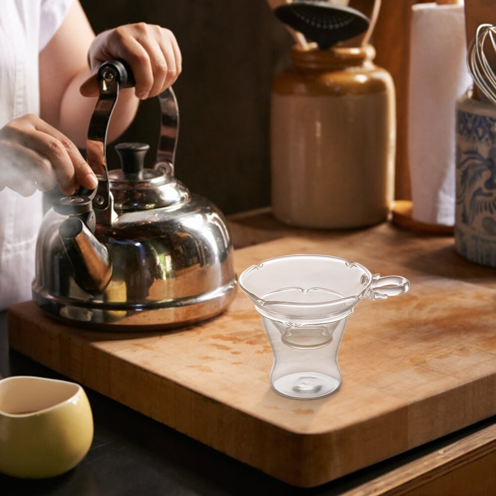 1 set of Tea Strainer Mesh Filter Glass Tea Leaf Filter Tea Residue Filter