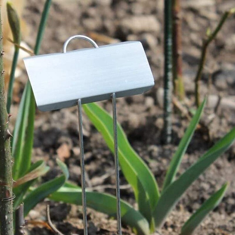 24Pcs Stainless Steel Sign Marking Plant Label Horticulture Garden Plant Classification Sorting Mark Silver