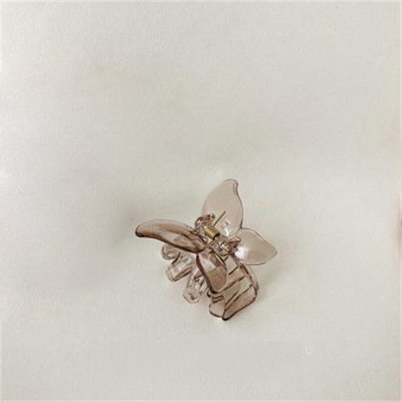 Butterfly hair clip grab ball akryl hode clip hår tilbehør kvinnelig hår clip head tilbehør