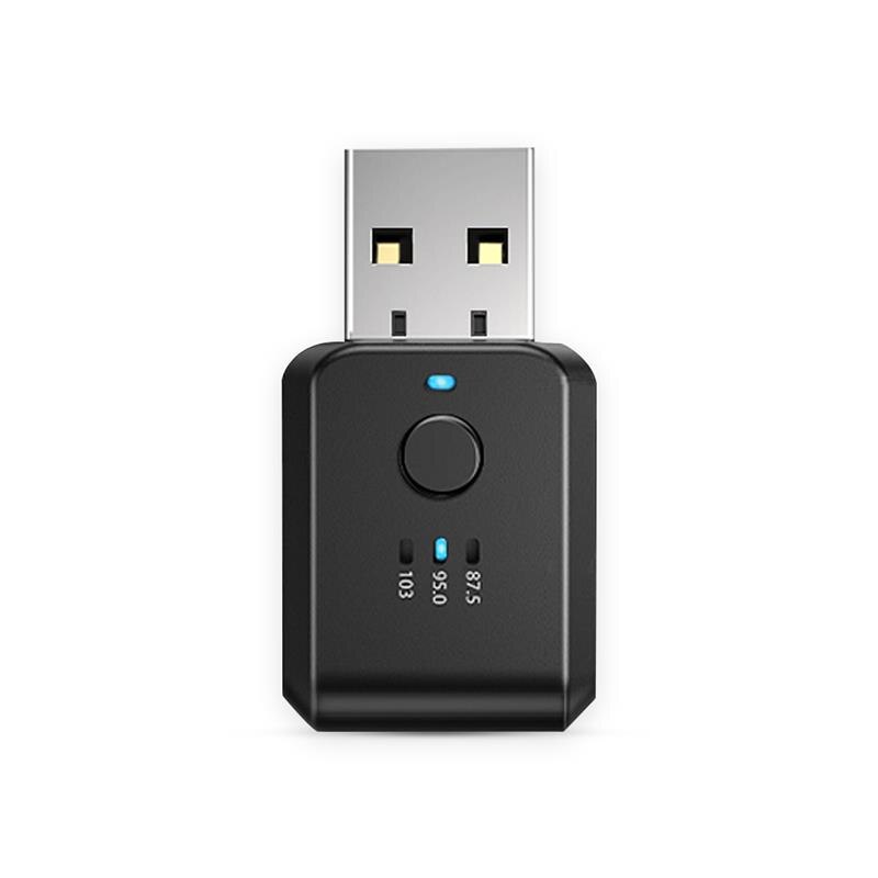 Car wireless bluetooth  v 5,1 transmitter usb  dc 5v fast adapter  fm 95,0 mhz mobile phone hands-free call converter car: Default Title