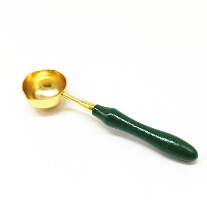 Cuchara de cera de sellado para sellar cera, mango de madera Retro, horno de cera de sellado, olla para estufa, artesanía decorativa, , sello de cera, cera SB002: Wathet azul