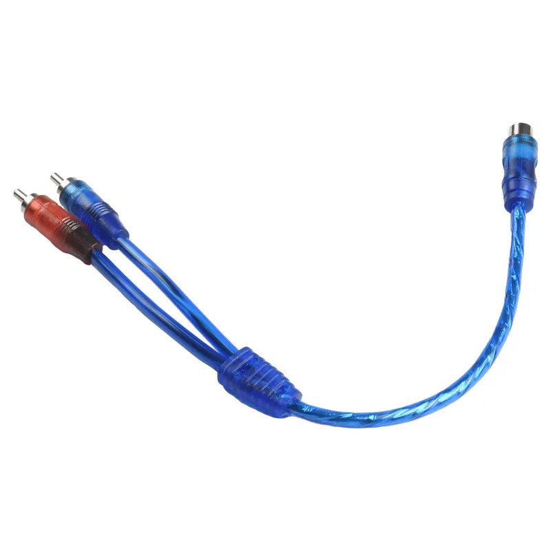 2 Stuks Set Rca Audio Kabel "Y" Splitter Adapter Computer 1 Vrouw Naar 2 Mannetjes Koord 12 Inch kabels Voor Home Audio