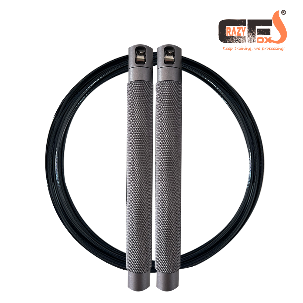 Cable Speed Rope - Adjustable Tangle Free Jump Rope with Ball Bearings,줄넘기 ,saltar la cuerda: Dark Grey