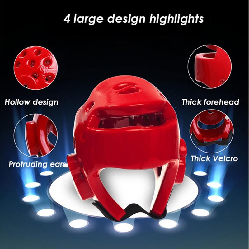 Boxing Helmet Karate Muay Thai Boxeo Taekwondo Boxing Helmet Training Helmet for Kids Adults Men Women Blue Red