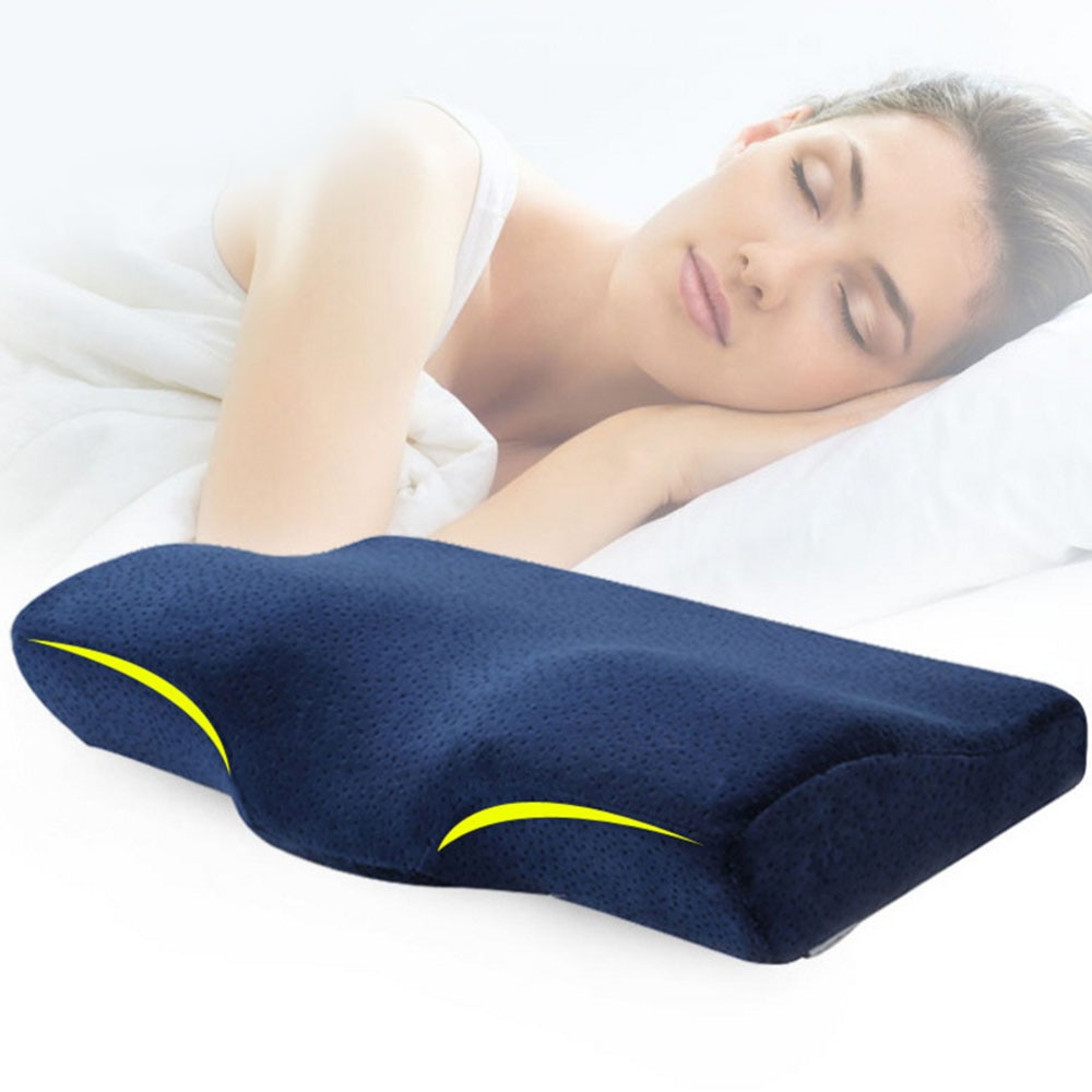 Memory Foam Bedding Pillow Neck protection Slow Rebound Memory Foam Butterfly Shaped Pillow Health Cervical Neck size in 50*30CM