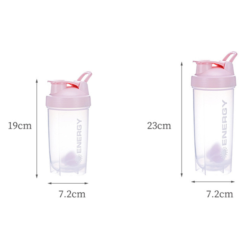 500/700 ml draagbare shakerfles met roerbal is perfect voor eiwitshakes en pre-workout waterflessen zonder BPA