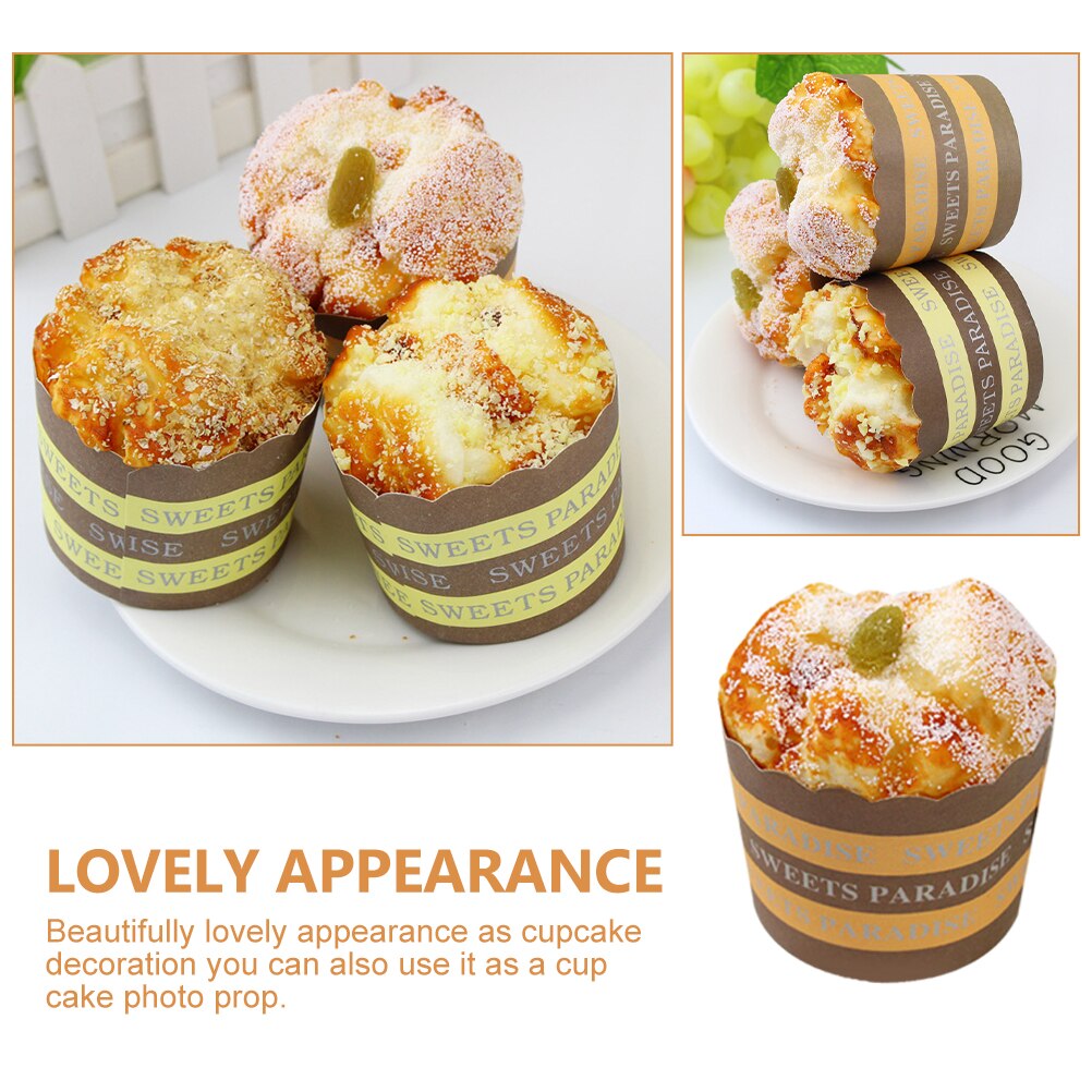 6Stck realistisch Cupcake Modell lebendig Lebensmittel abspielen Modell Cupcake zufällig Typ