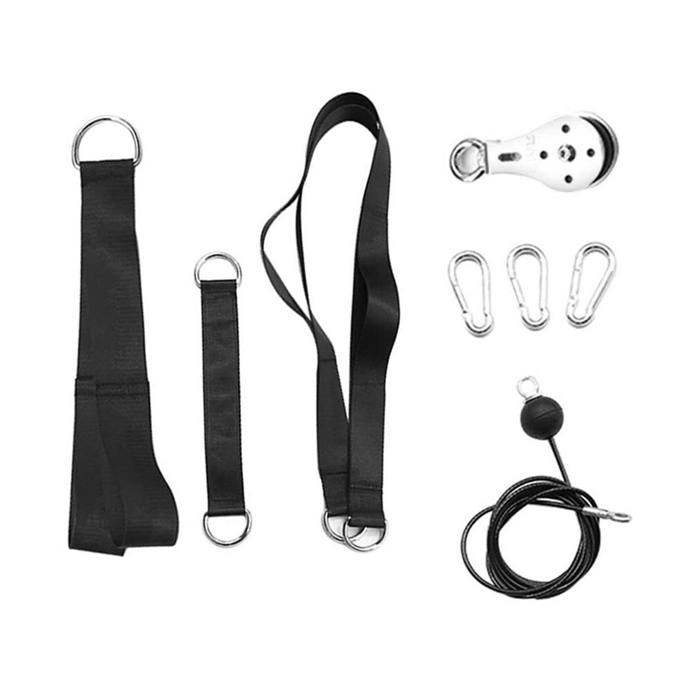 Cable Pulley System Fitness Pulley System Strength Trainning Muscle Training Equipment Tricep Pulldown Attachment Removable
