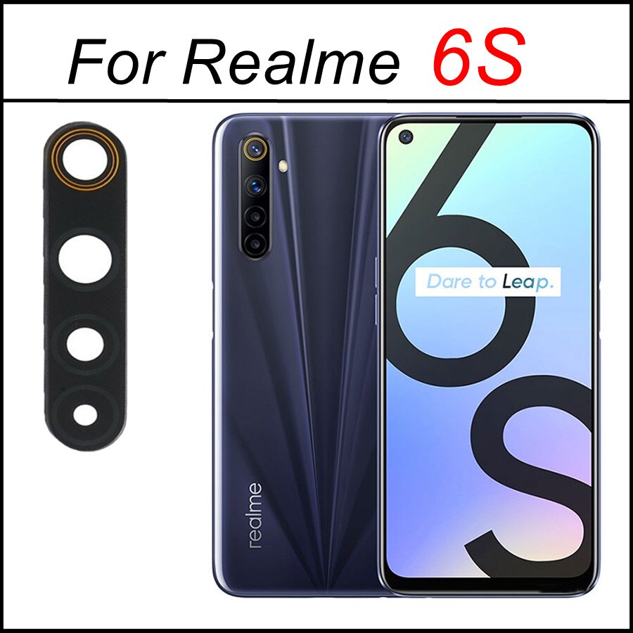 Tylna kamera szklana osłona obiektywu dla Realme 3 5 6 7 Pro globalnego 5i 5S 6i 7i Realme 8 5G główna kamera szkło wymiana + klej: Realme 6S