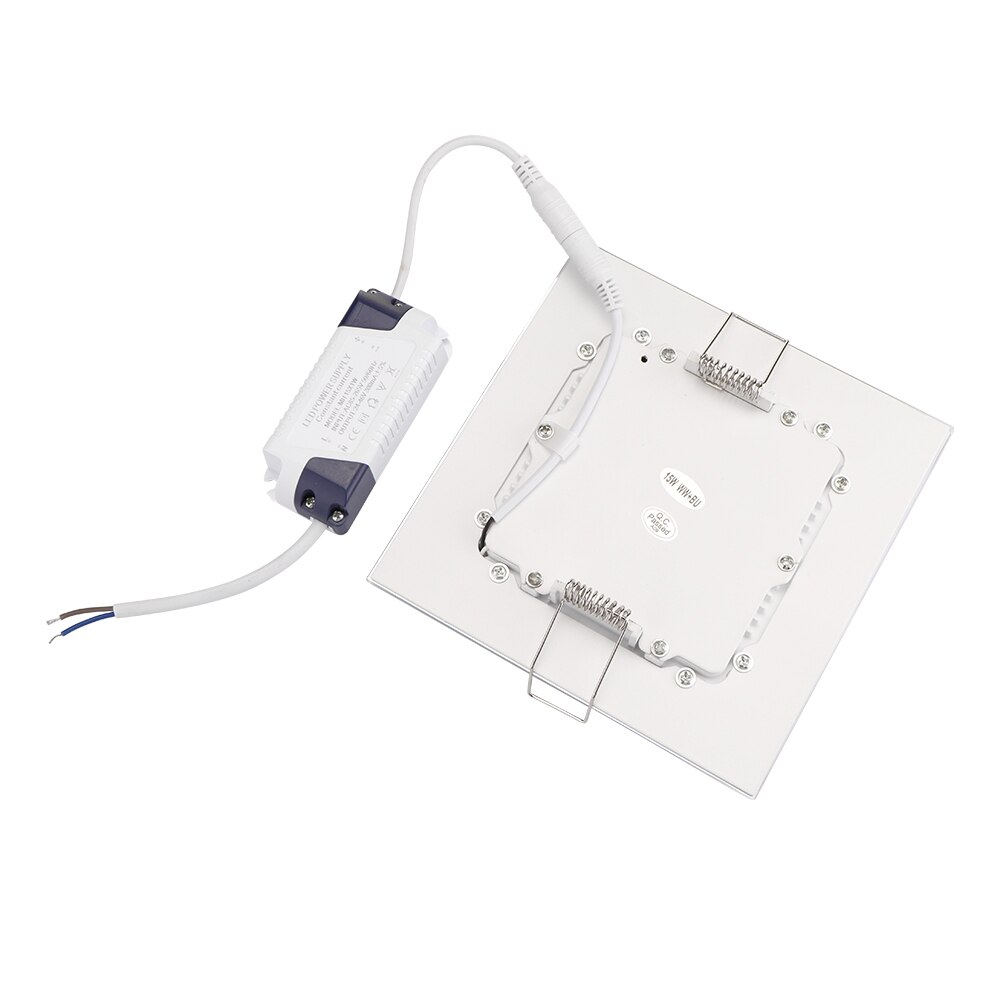 15w fyrkantig led-panel ljus infälld kök badrum taklampa 100-245v led downlight varm vit