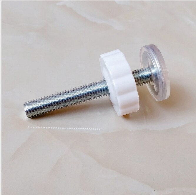 4Pcs/pack Steel Core Screw Bolt Nut Staircase Fence Fix Pets Baby Safety Sturdy Gate Bar Install Household Secure Accessory: White