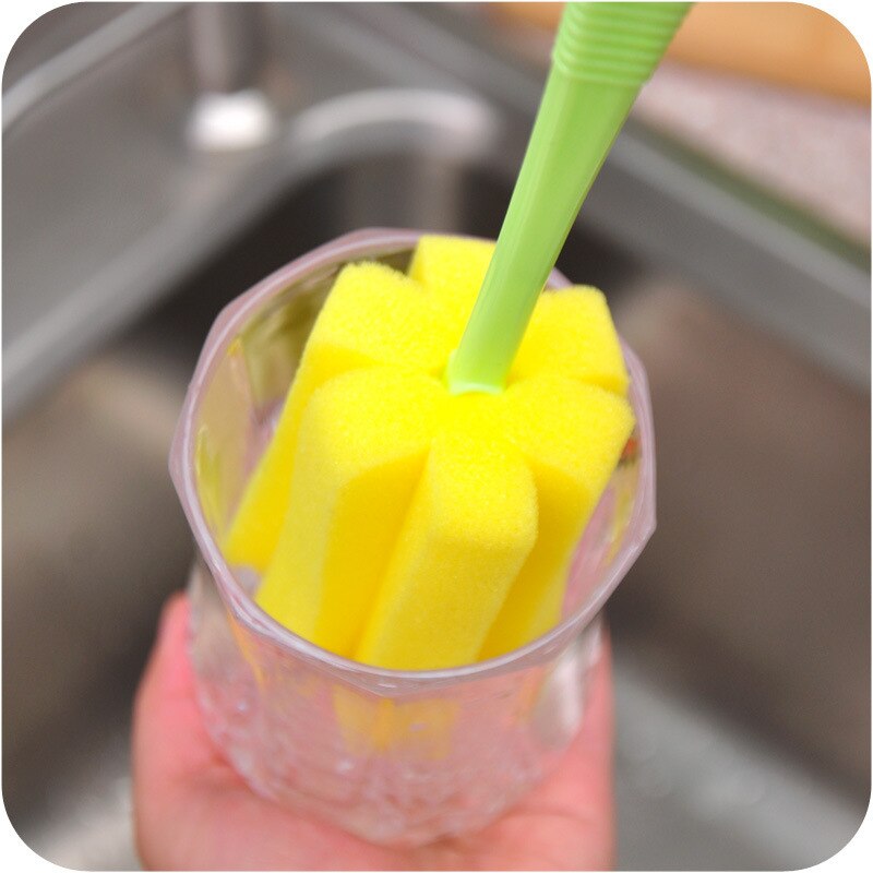 Bottiglie pulite portatili per bambini detergente per pennelli spugna multifunzionale manico lungo tazza spazzola bottiglia aspirapolvere cucina neonato