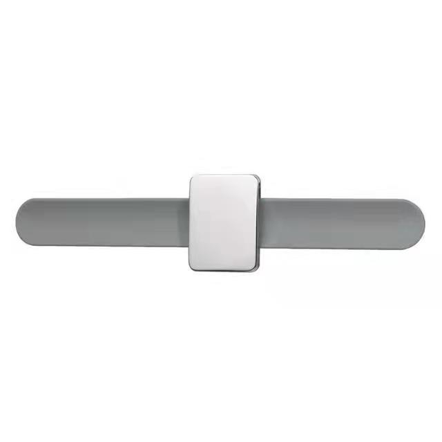 Magnetisk nålepude silikone håndled nålepude sikker armbånd nålepude opbevaring synåle armbånd nåleholder 5 farver: Mørkegrå