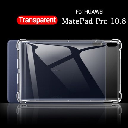 Shockproof Silicone Case for Huawei MediaPad MatePad T3 T5 T8S M3 M5 M6 Lite 8.0 8.4 10.1.8 Transparent Rubber Flexible Bumper: MatePad Pro 10.8